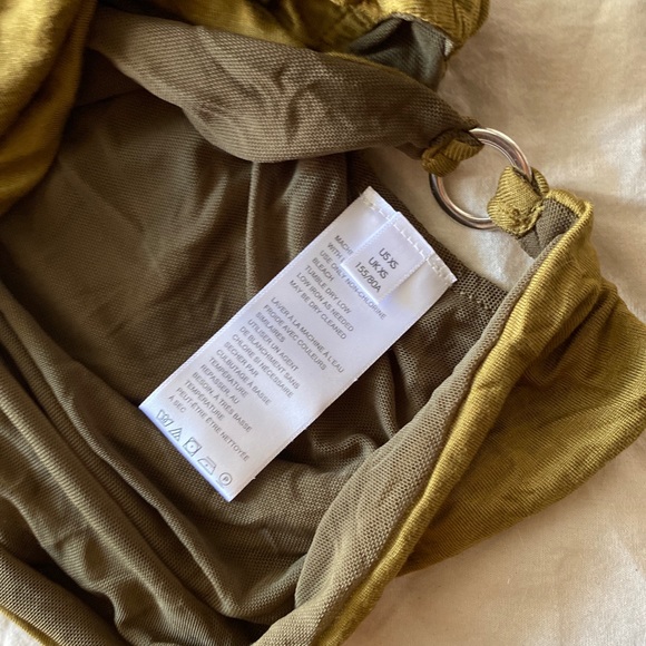 NWT XS Olive Chain Link Mock Neck Bodycon - Picture 9 of 14